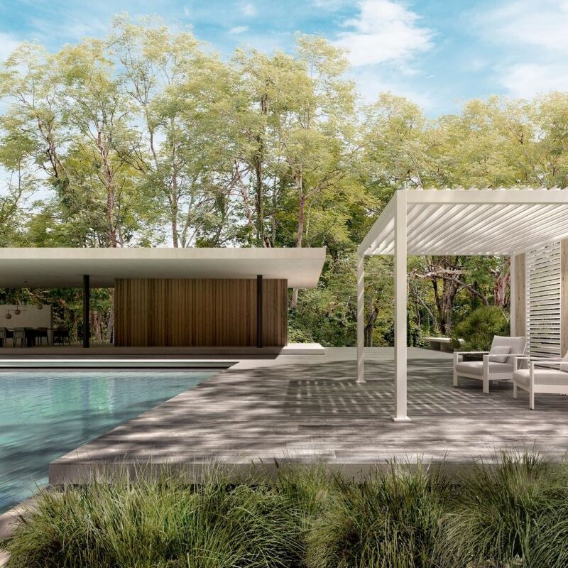 OCEAN WHITE PERGOLA 3X3