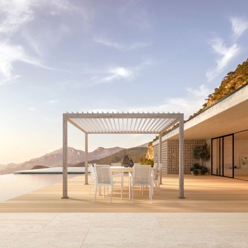 OCEAN RUSTIC-WHITE PERGOLA 3,6X3,6